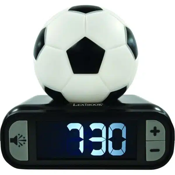 Lexibook RL800FO 3D Football Childrens Clock with Night Light