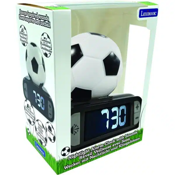 Lexibook RL800FO 3D Football Childrens Clock with Night Light - Image 3