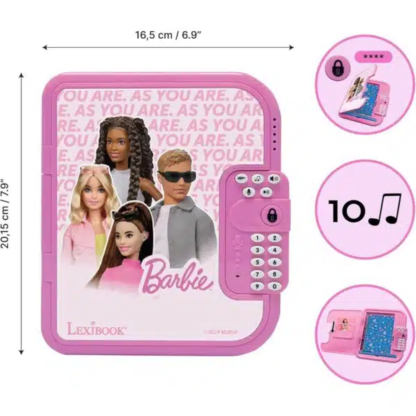 Lexibook SD50BB Barbie Secret Safe Electronic Diary - Image 3