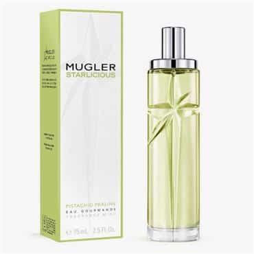 Mugler Starlicious Pistachio Praline Eau de Toilette 75 ml with light green box and star-embossed bottle design