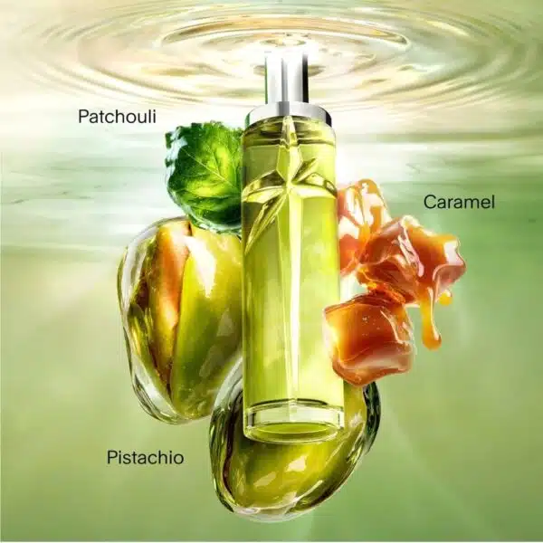 Mugler Starlicious Pistachio Praline EDT 75ml with pistachio, caramel, and patchouli scent notes in green bottle